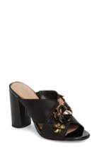 Women's Bcbg Fabia Sequin Flower Embellished Mule M - Black