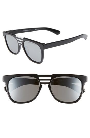 Women's Calvin Klein 53mm Rectangular Sunglasses - Black/ Stripes