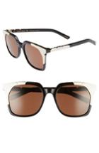 Women's Pared Tutti & Frutti 55mm Sunglasses - Black/ Gold/ White/ Brown