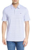 Men's Vineyard Vines Stripe Polo, Size - Purple