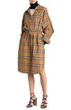 Women's Burberry Isotto Tartan Shirtdress Us / 40 It - Brown