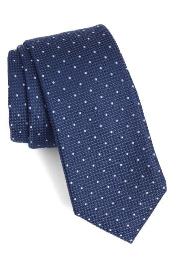 Men's Calibrate Dot Cotton & Silk Tie