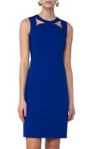 Women's Akris Punto Cutout Neckline Jersey Dress - Blue