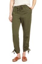 Women's Caslon Side Ruched Crop Pants - Green