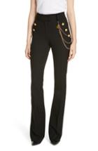 Women's Veronica Beard Alair Chain Detail Sailor Trousers - Black