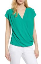 Women's Gibson Draped Faux Wrap Top - Green