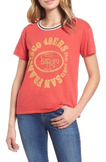 Women's Junk Food Nfl 49ers Kick Off Tee - Red