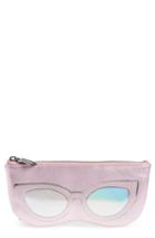 Rebecca Minkoff Cat Eye Sunnies Print Leather Pouch - Pink