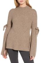 Women's Chelsea28 Tie Bell Sleeve Sweater, Size - Brown