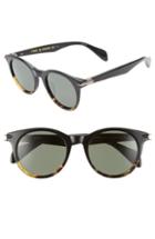 Women's Rag & Bone 49mm Polarized Round Sunglasses - Black/ Havana