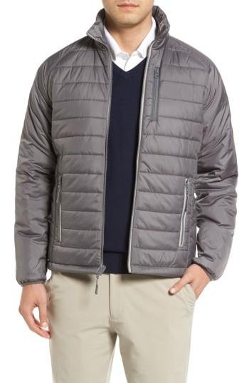 Men's Cutter & Buck Barlow Pass Quilted Jacket - Grey