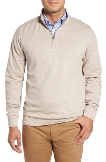 Men's Peter Millar Crown Comfort Jersey Quarter Zip Pullover
