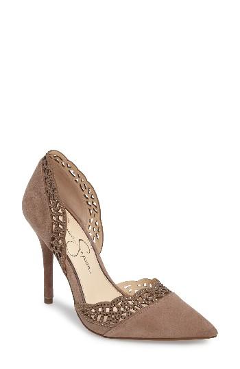 Women's Jessica Simpson Teriann D'orsay Pump M - Brown