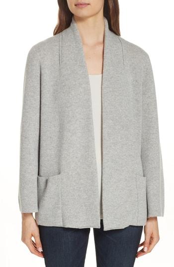Women's Eileen Fisher Cashmere Blend Kimono Cardigan, Size - Grey