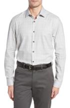 Men's Robert Barakett Cecil Print Flannel Sport Shirt - Grey