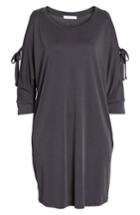 Women's Lush Tied Cold Shoulder Dress - Grey