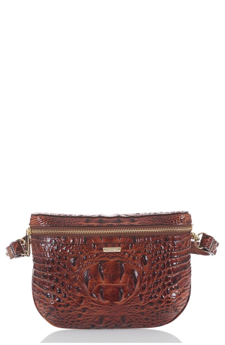 Brahmin Croc Embossed Leather Belt Bag -