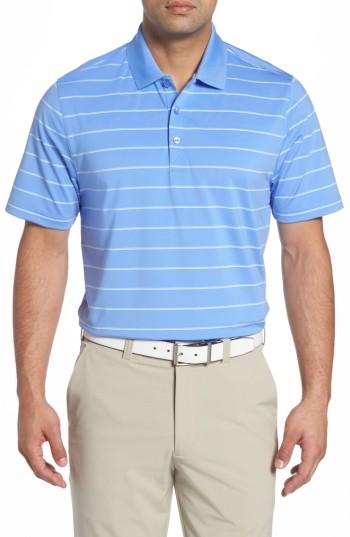 Men's Cutter & Buck Friday Harbor Stripe Polo, Size - Purple