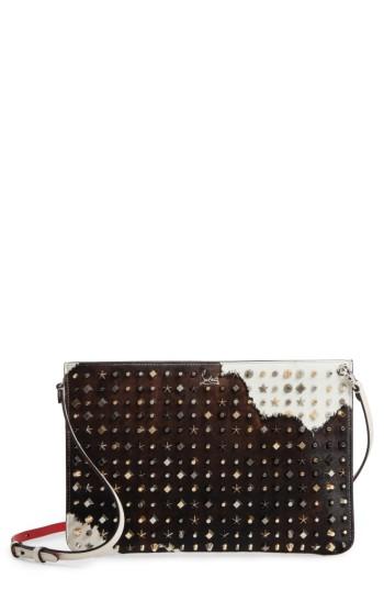 Christian Louboutin Loubiclutch Genuine Calf Hair Clutch -