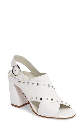 Women's Topshop Nixie Block Heel Sandal .5us / 36eu - White