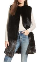 Women's Heurueh Julie Patchwork Faux Fur Vest, Size - Black