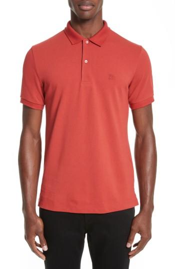 Men's Burberry Oxford Classic Fit Solid Polo - Red