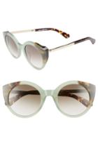 Women's Kate Spade New York Norinas 50mm Cat Eye Sunglasses - Green Havana