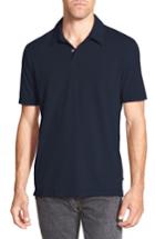 Men's James Perse Slim Fit Sueded Jersey Polo (l) - Blue