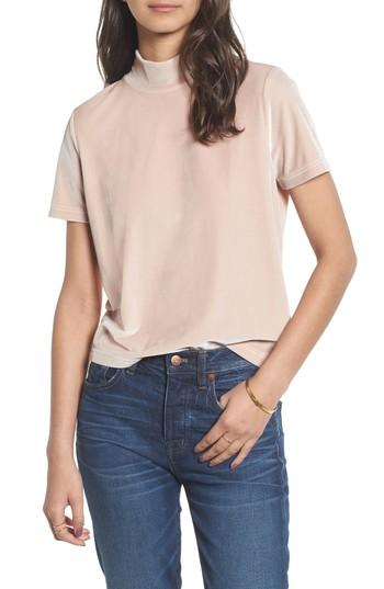 Women's Madewell Velvet Mockneck Tee