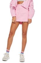 Women's Topshop Moto High Waist Denim Skirt Us (fits Like 0) - Pink