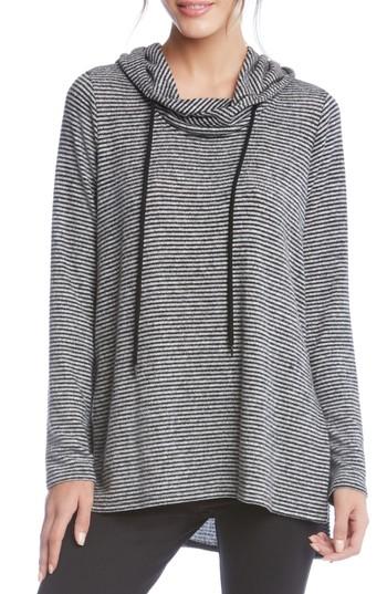 Women's Karen Kane Cowl Neck Hoodie - Grey