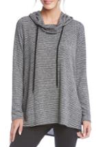 Women's Karen Kane Cowl Neck Hoodie - Grey