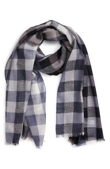 Men's Paul Smith Gingham Scarf, Size - Grey
