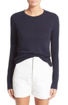 Women's Vince Cotton & Cashmere Crewneck Sweater - Blue
