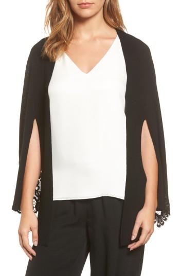 Women's Kobi Halperin Benita Lace Border Cardigan - Black