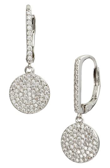 Women's Nordstrom Pave Bar & Disc Drop Earrings
