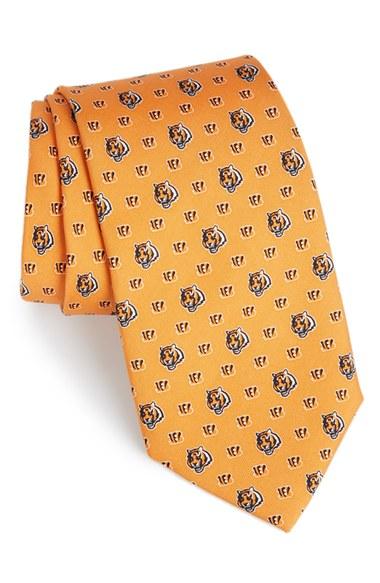 Men's Vineyard Vines 'cincinnati Bengals - Nfl' Woven Silk Tie