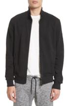 Men's Belstaff Staplefield Mock Neck Full Zip Sweater, Size - Black