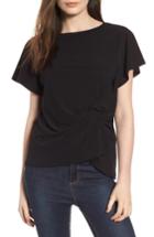 Women's Leith Side Knot Tee, Size - Black