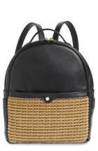 Mali + Lili Harper Lili Basket Weave Backpack - Black