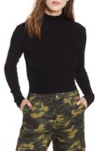 Women's Tiger Mist Fern Mock Neck Top - Black