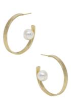 Women's Ettika Imitation Pearl Hoop Earrings