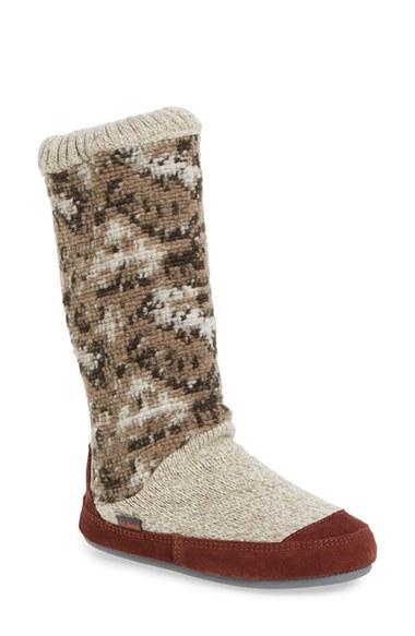 Women's Acorn Slouch Slipper Boot - Beige