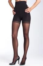 Women's Donna Karan 'sheer Satin Ultimate Toner' Pantyhose - Black