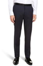 Men's Boss Gilan Cyl Flat Front Wool Trousers S - Blue