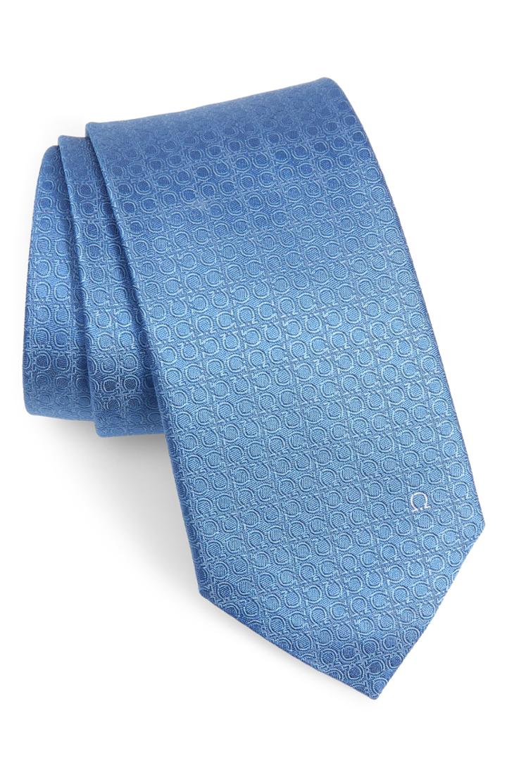 Men's Salvatore Ferragamo Erve Gancio Jacquard Silk Tie