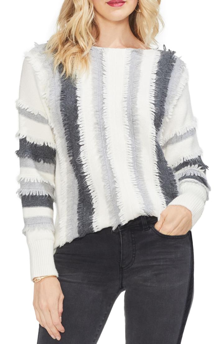 Women's Vince Camuto Stripe Sweater, Size - White