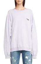 Women's Acne Studios Embroidered Logo Sweatshirt - Purple