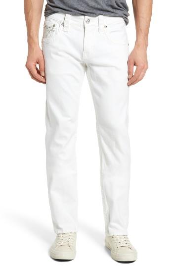 Men's Rock Revival Straight Leg Jeans - White