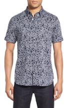 Men's Ted Baker London 'bordeaux' Modern Trim Fit Floral Print Short Sleeve Sport Shirt